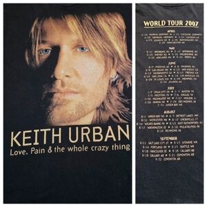 Keith Urban World Tour 2007 Short Sleeve Graphic TShirt Size S